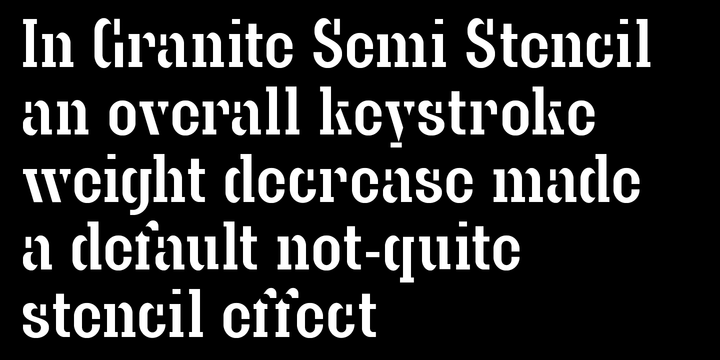 Beispiel einer Granite Bold-Schriftart