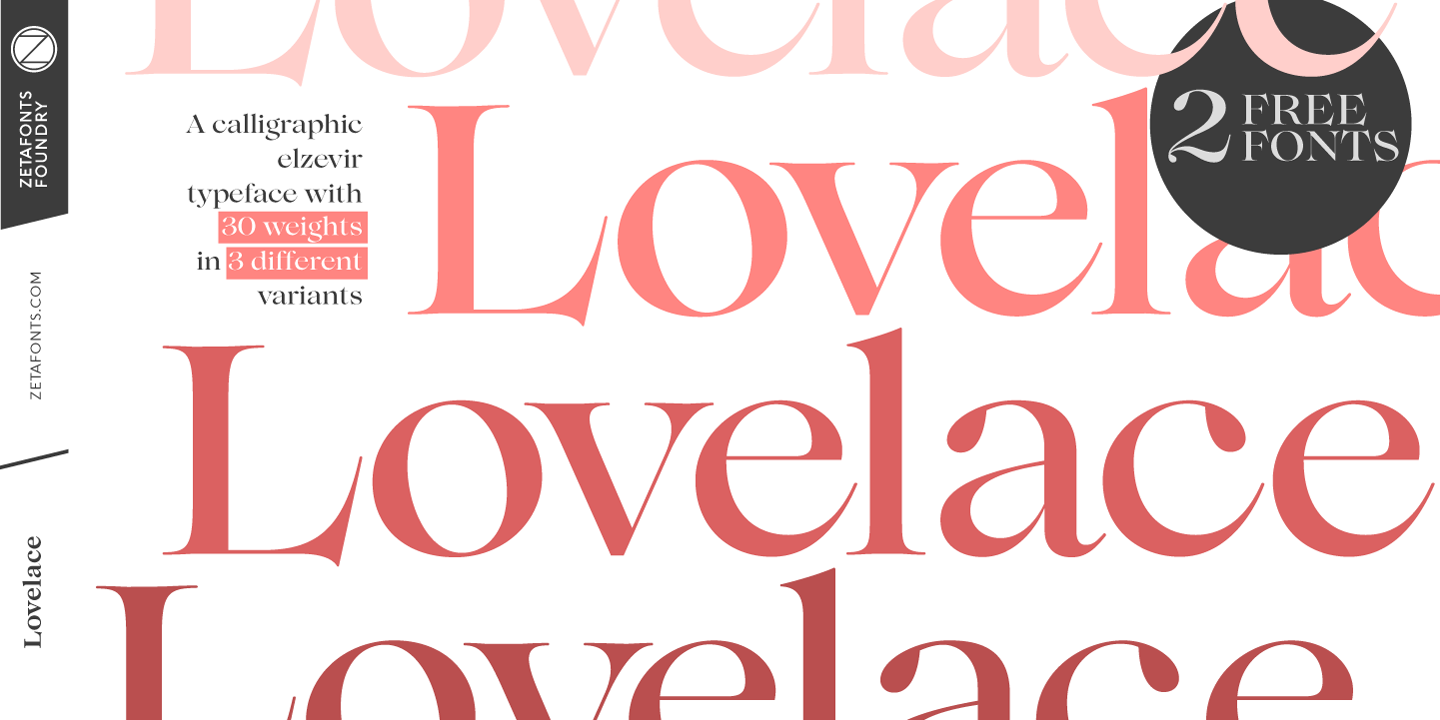 Beispiel einer Lovelace-Schriftart