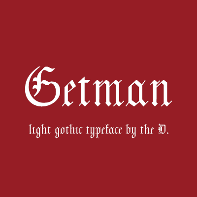 Beispiel einer Getman-Schriftart