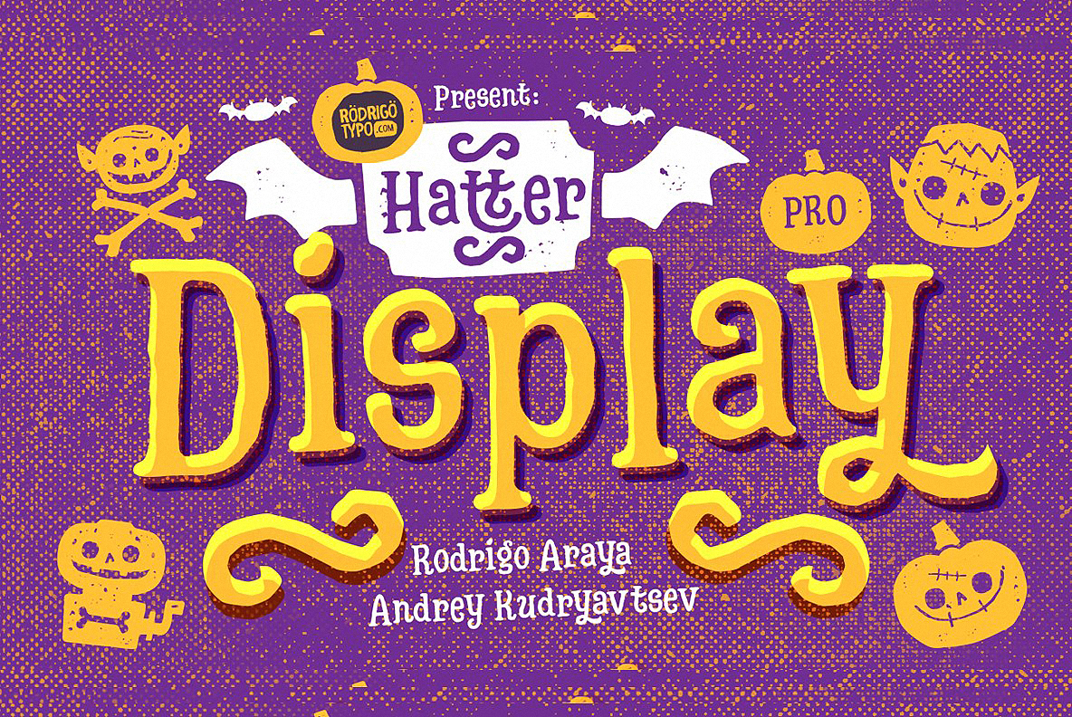 Beispiel einer Hatter Display Regular-Schriftart