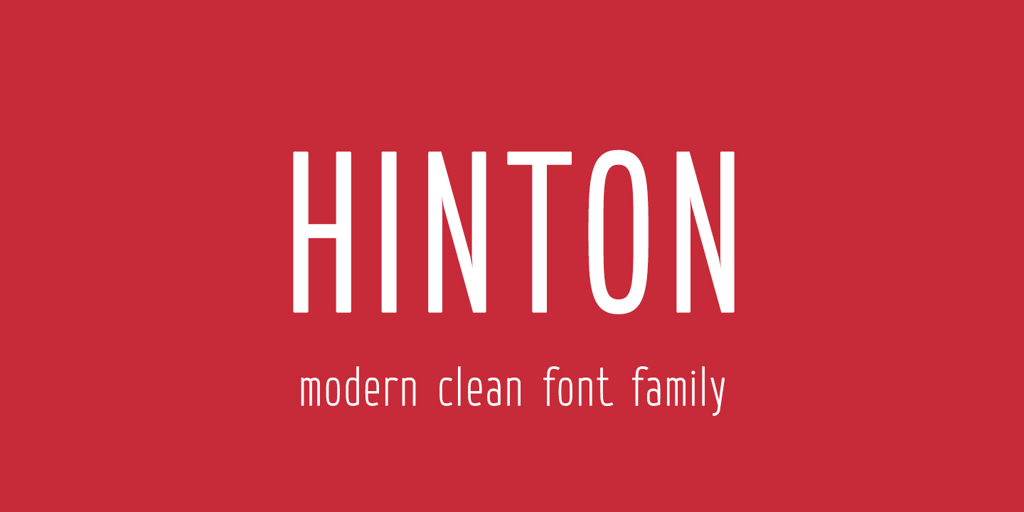 Beispiel einer Hinton Light-Schriftart