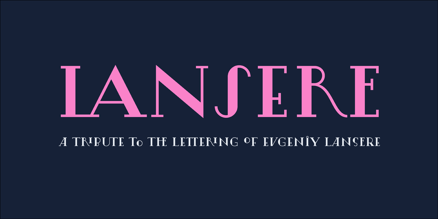 Beispiel einer Lansere Regular-Schriftart