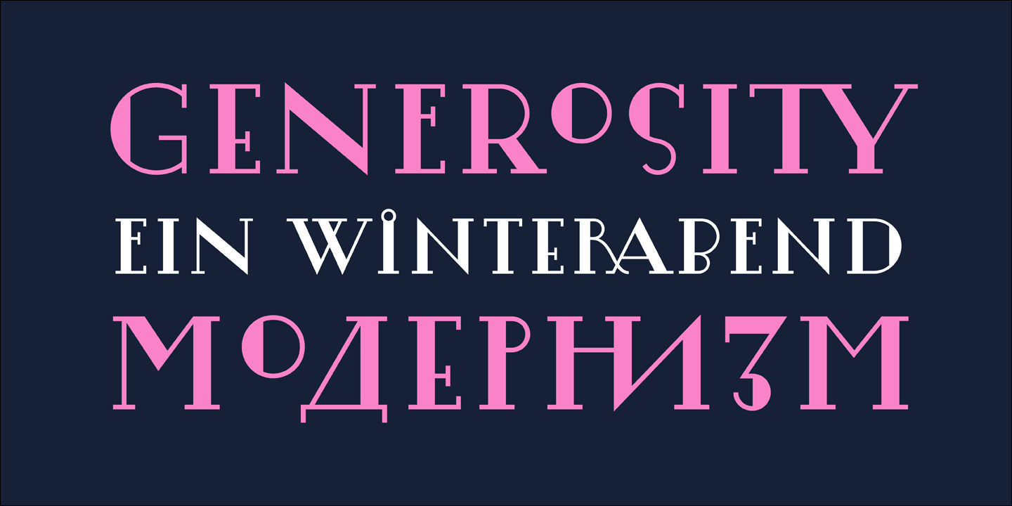 Beispiel einer Lansere Regular-Schriftart