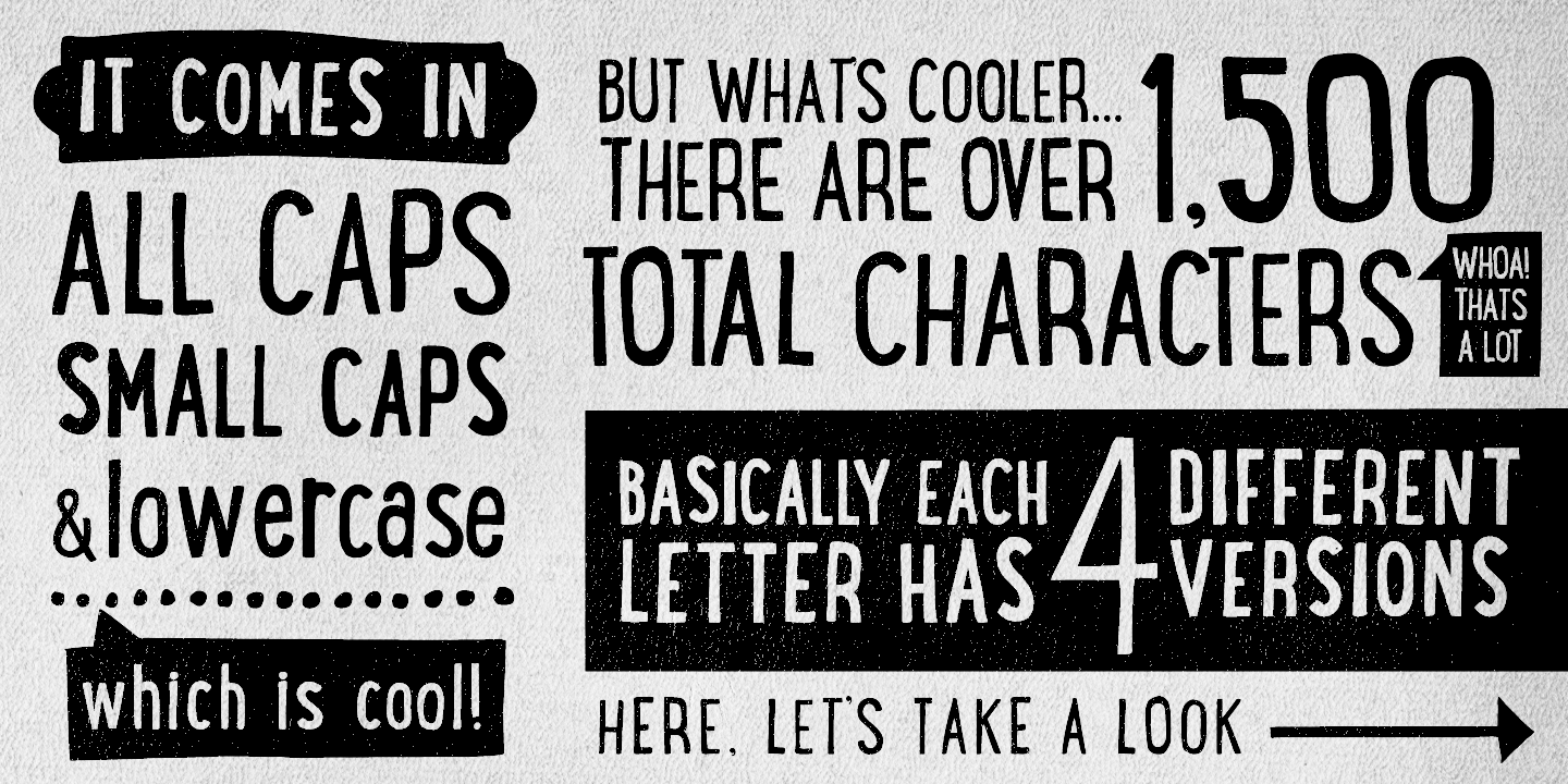 Beispiel einer LunchBox Bold-Schriftart