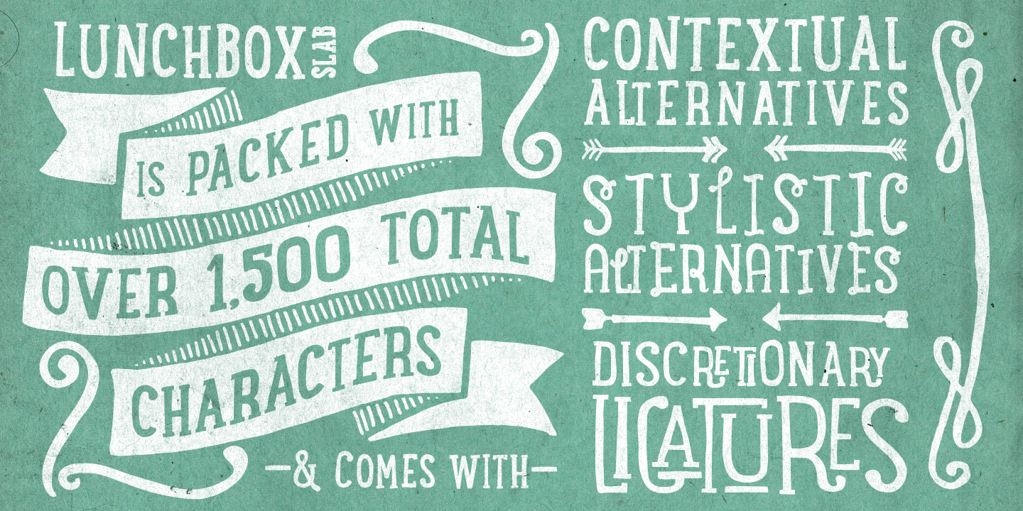 Beispiel einer LunchBox Slab Light-Schriftart