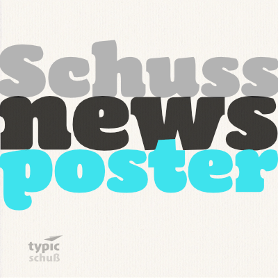 Beispiel einer Schuss News Poster Black-Schriftart