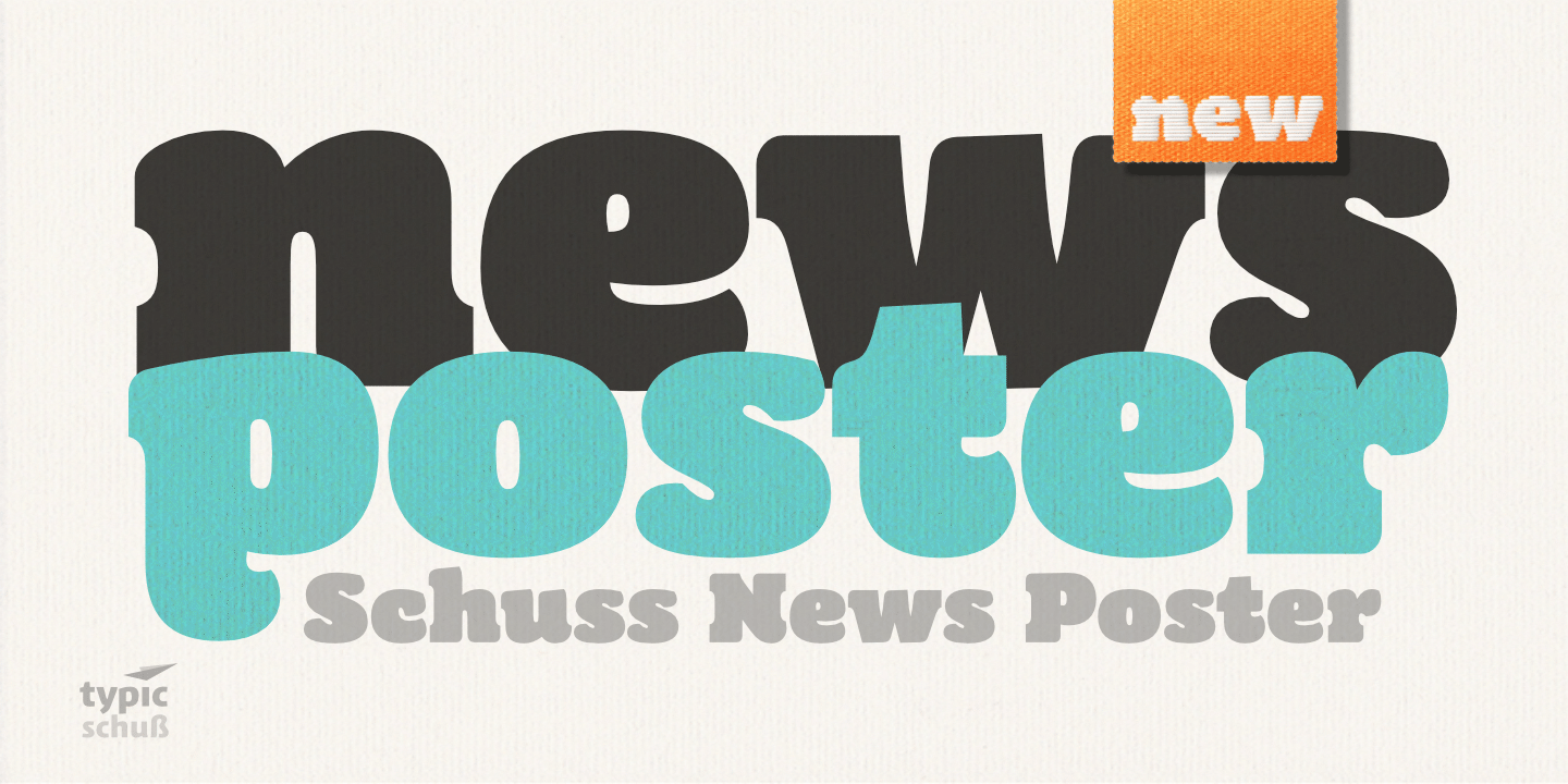 Beispiel einer Schuss News Poster-Schriftart