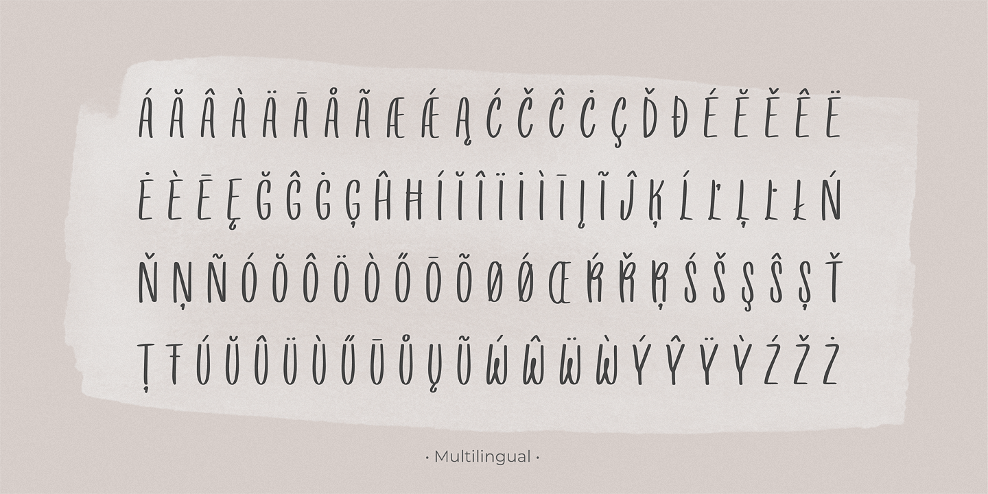 Beispiel einer Wonsmith Light-Schriftart