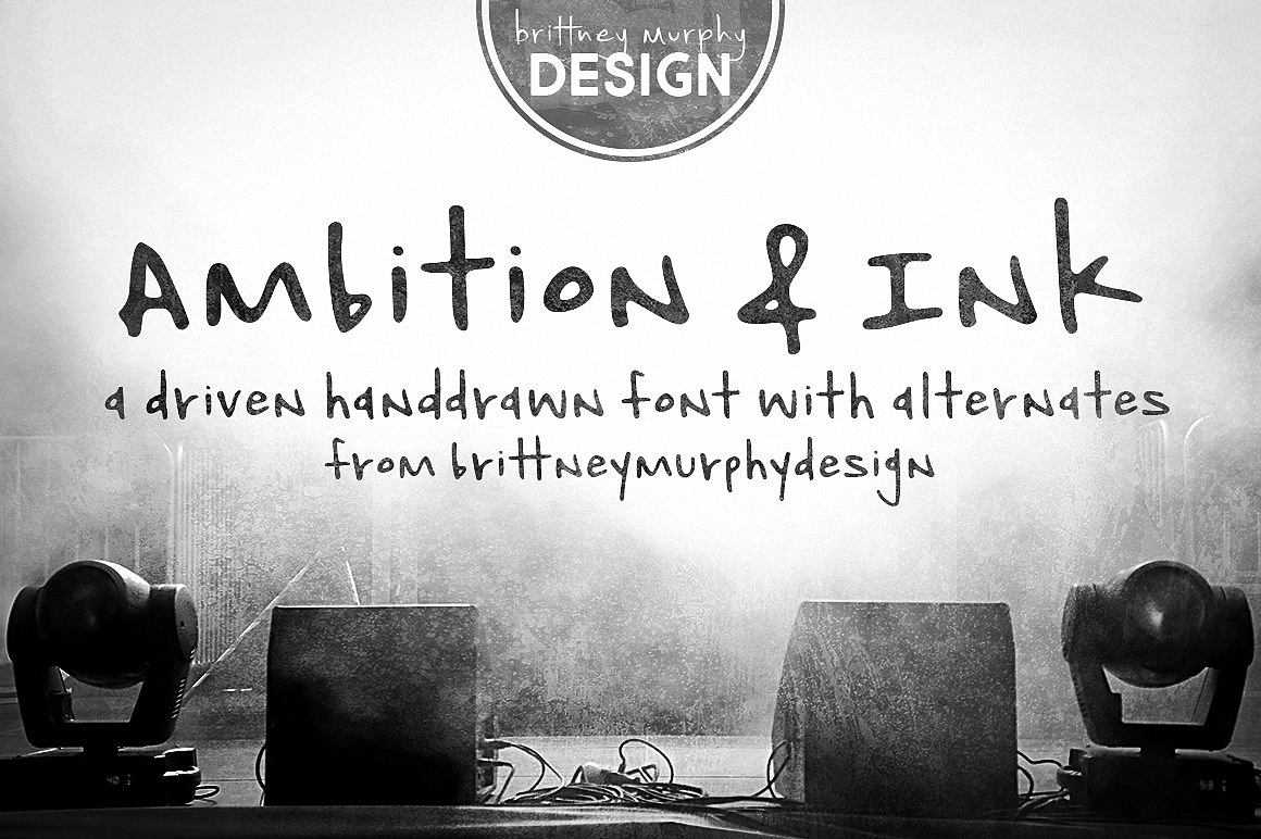 Beispiel einer Ambition & Ink-Schriftart