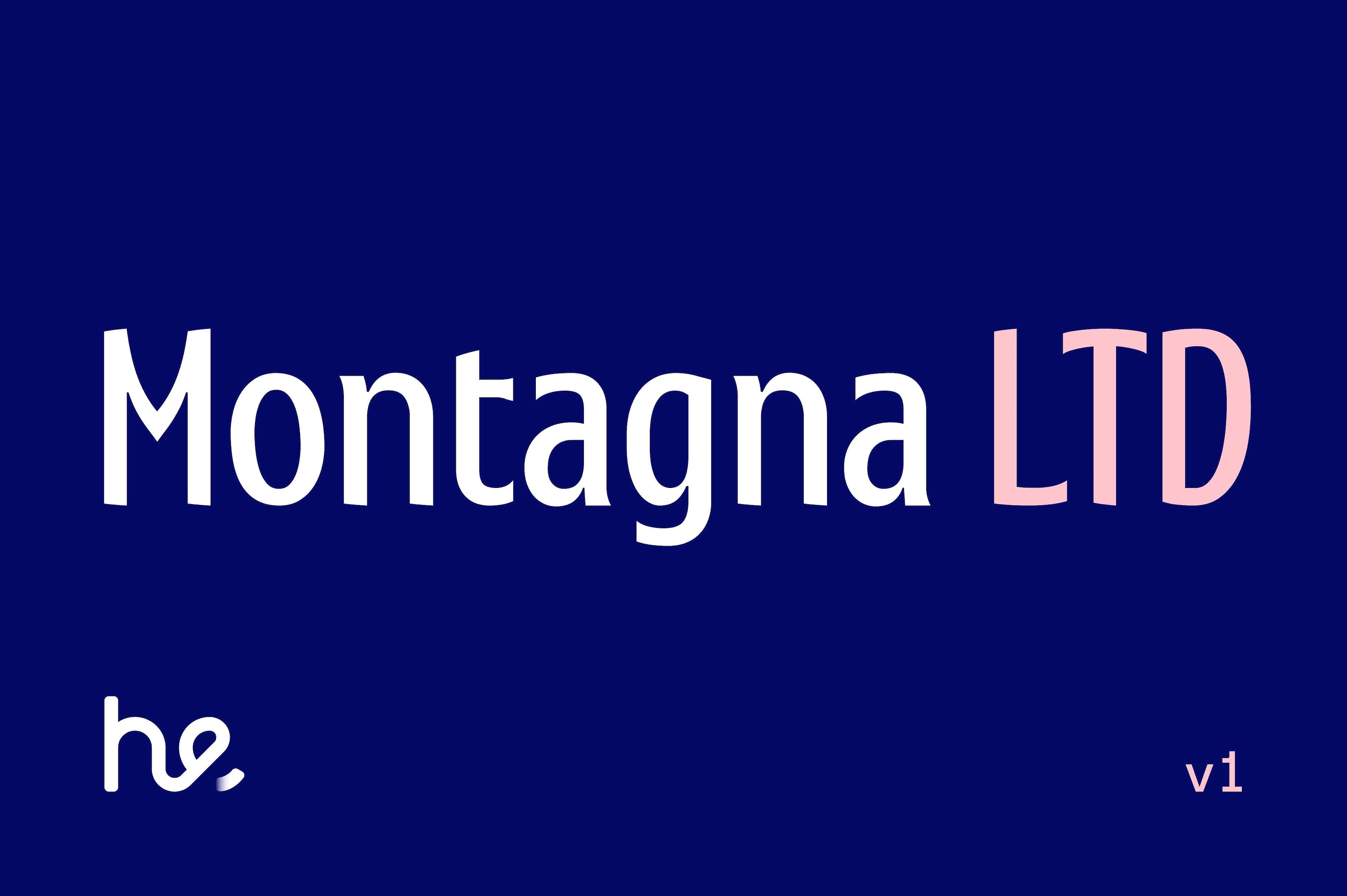 Beispiel einer Montagna LTD-Schriftart