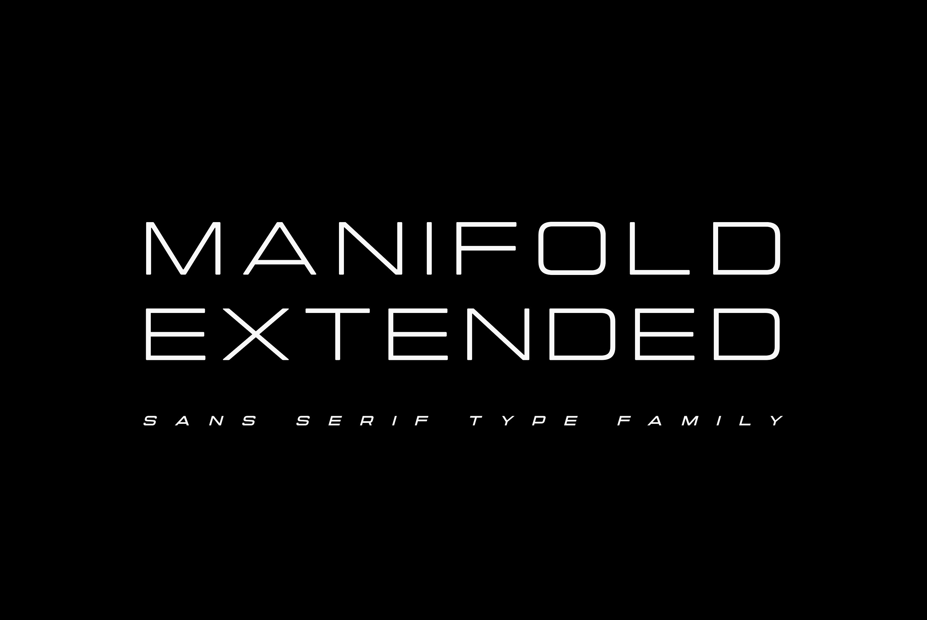 Beispiel einer Manifold Extended Medium-Schriftart