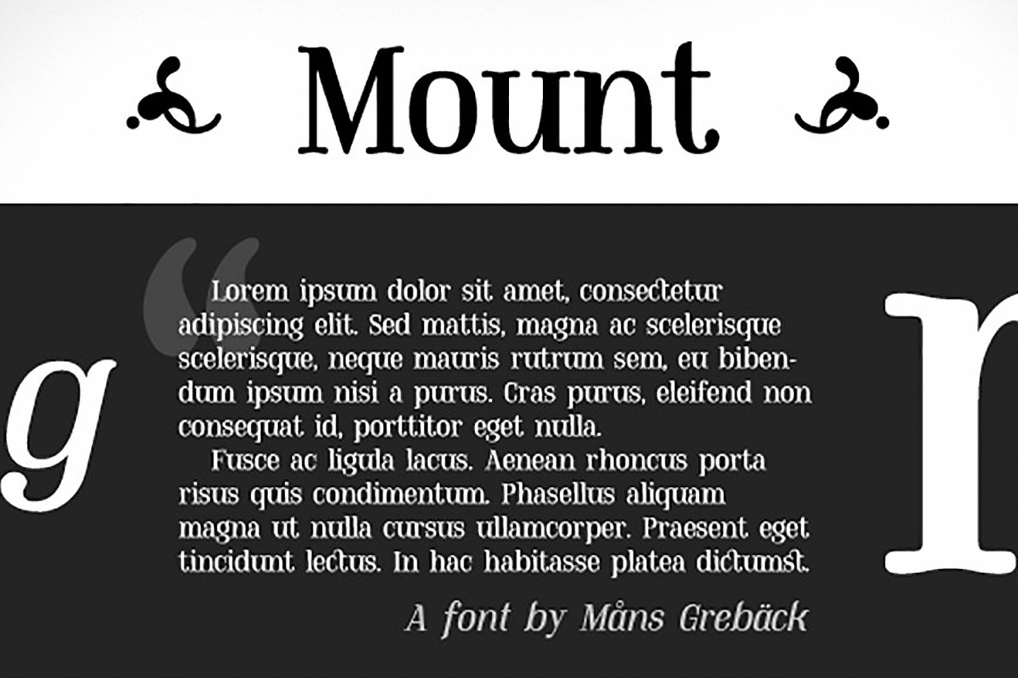 Beispiel einer Mount-Schriftart