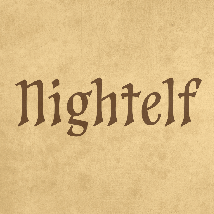 Beispiel einer Nightelf Regular-Schriftart