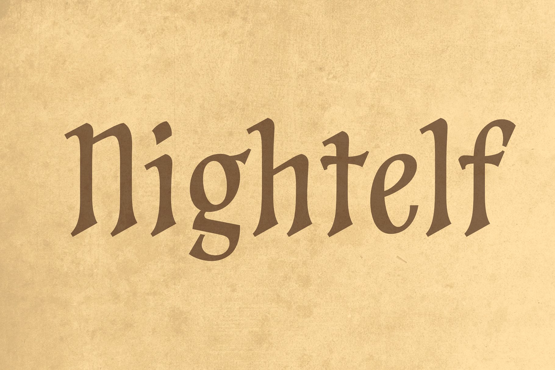 Beispiel einer Nightelf Regular-Schriftart