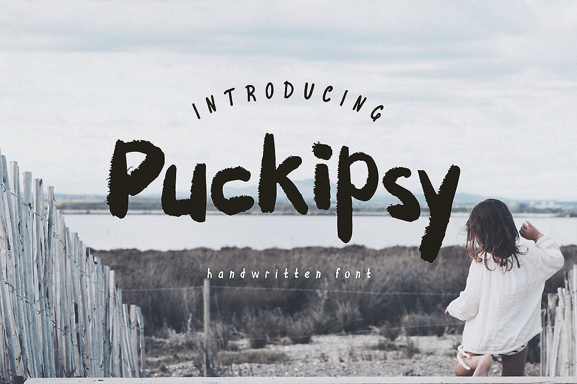 Beispiel einer Puckipsy-Schriftart