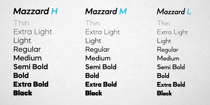 Beispiel einer Mazzard M Bold-Schriftart