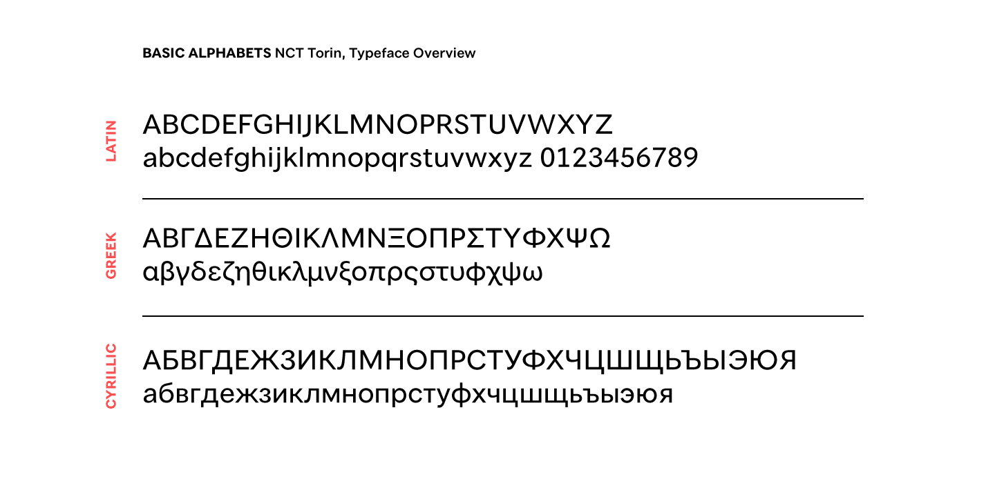 Beispiel einer NCT Torin ExtraBold-Schriftart