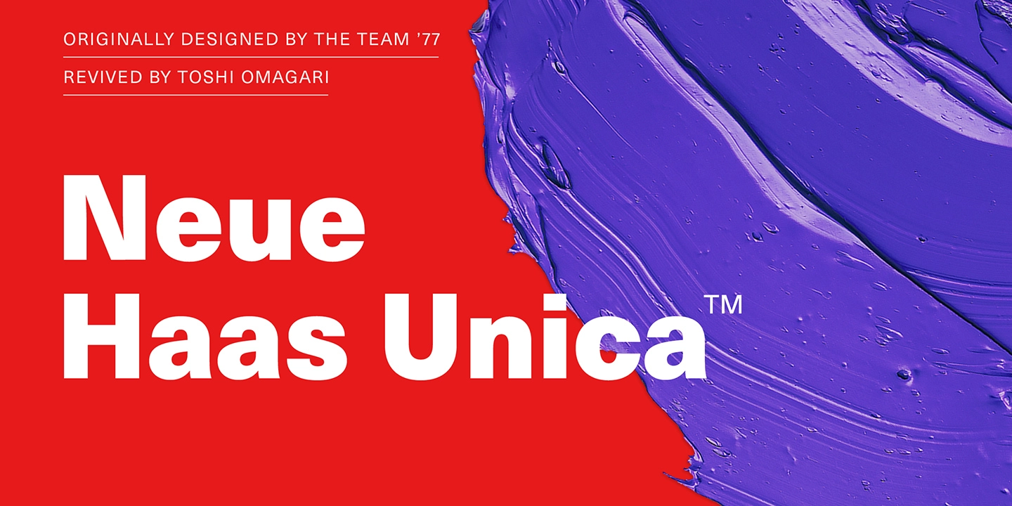 Beispiel einer Neue Haas Unica-Schriftart