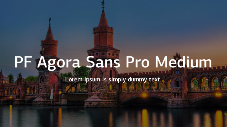 Beispiel einer PF Agora Sans Pro Regular-Schriftart