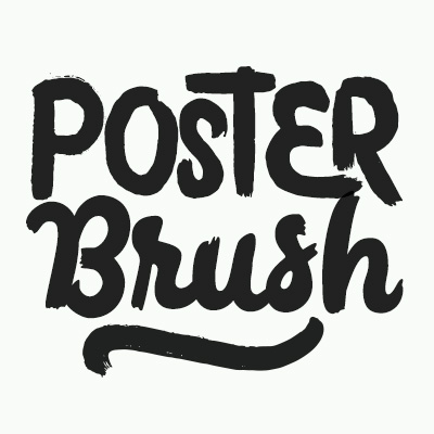 Beispiel einer Poster Brush-Schriftart