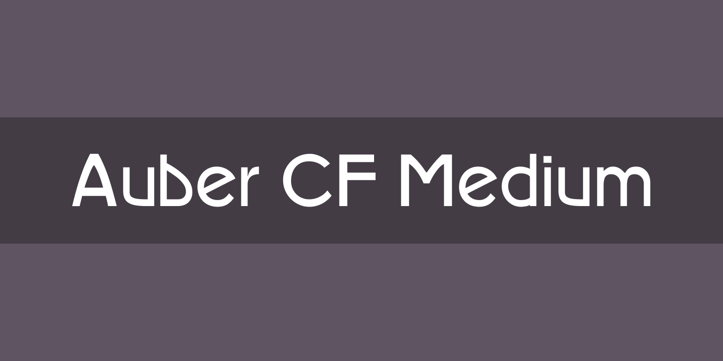 Beispiel einer AUBER CF Bold-Schriftart