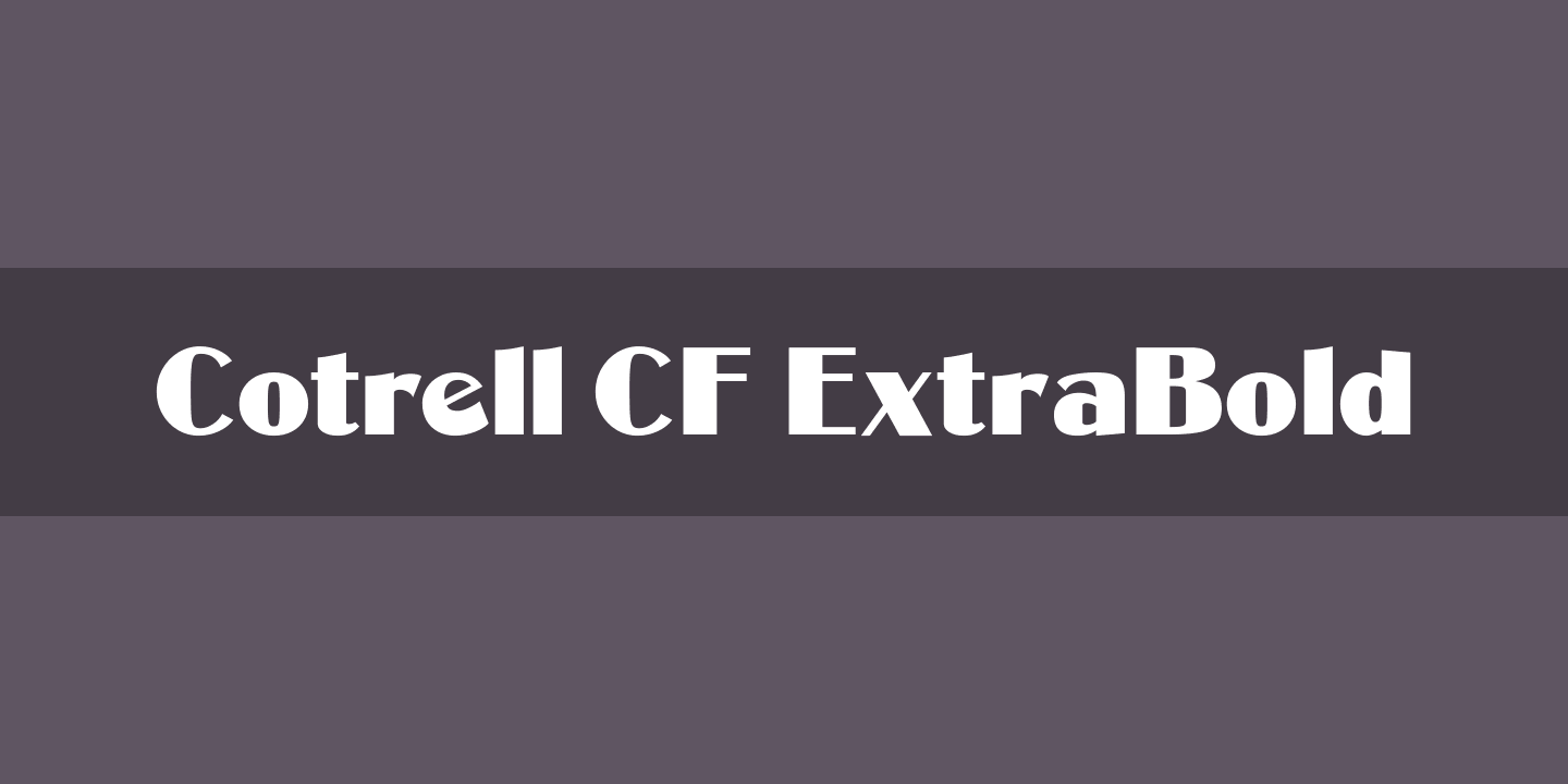 Beispiel einer COTRELL CF-Schriftart