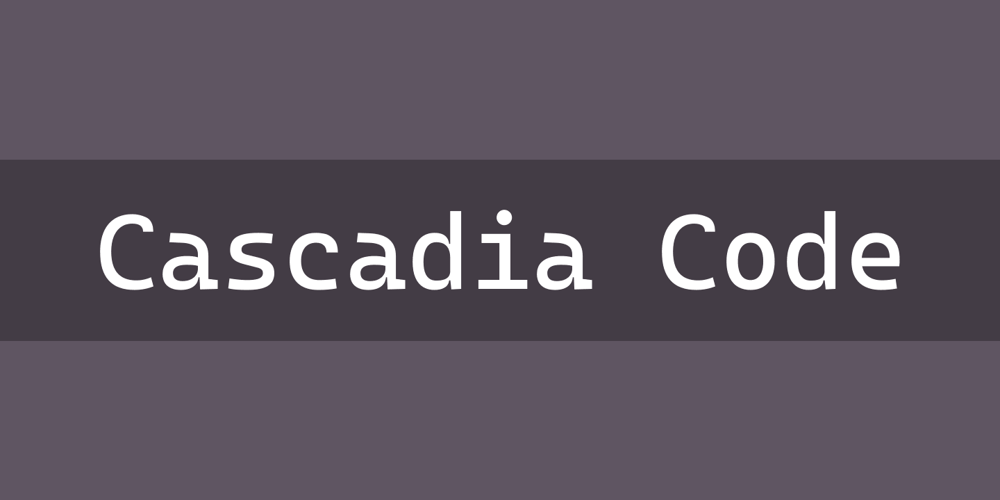 Beispiel einer CASCADIA CODE-Schriftart