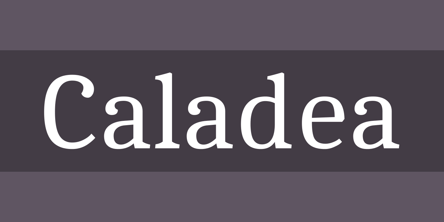 Beispiel einer CALADEA Bold-Schriftart