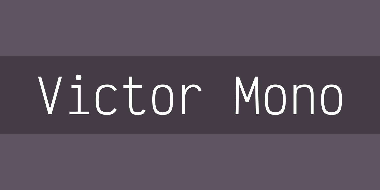 Beispiel einer VICTOR MONO Bold-Schriftart