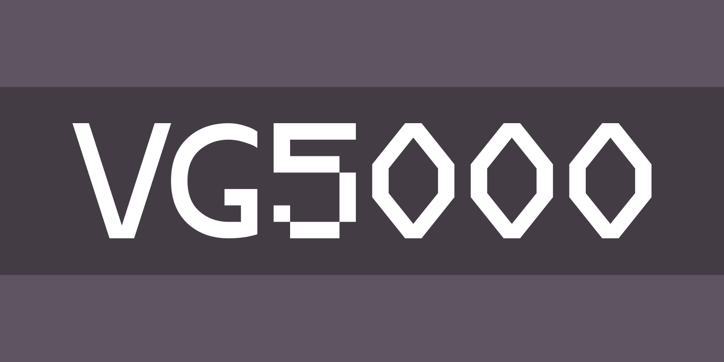 Beispiel einer VG5000 Regular-Schriftart
