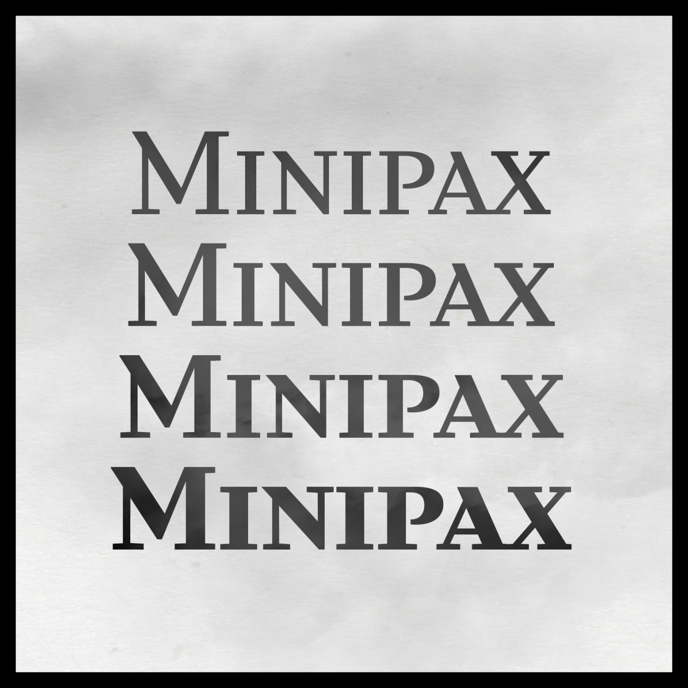Beispiel einer MINIPAX-Schriftart