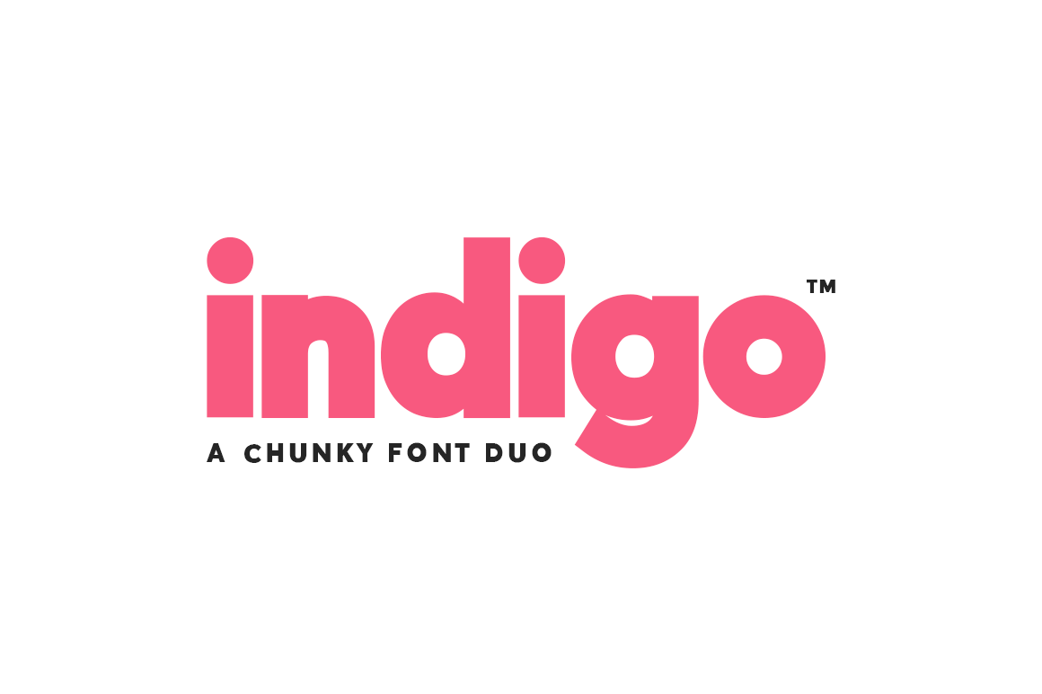 Beispiel einer INDIGO-Schriftart