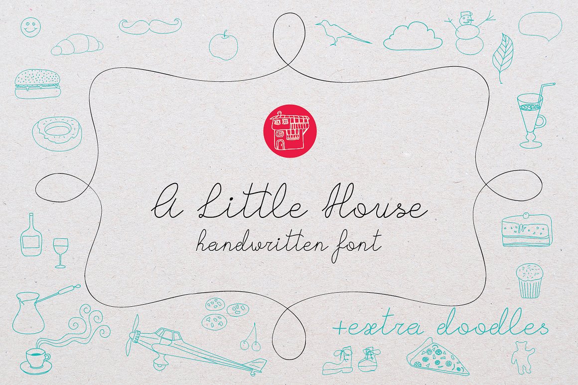 Beispiel einer A Little House Doodles-Schriftart