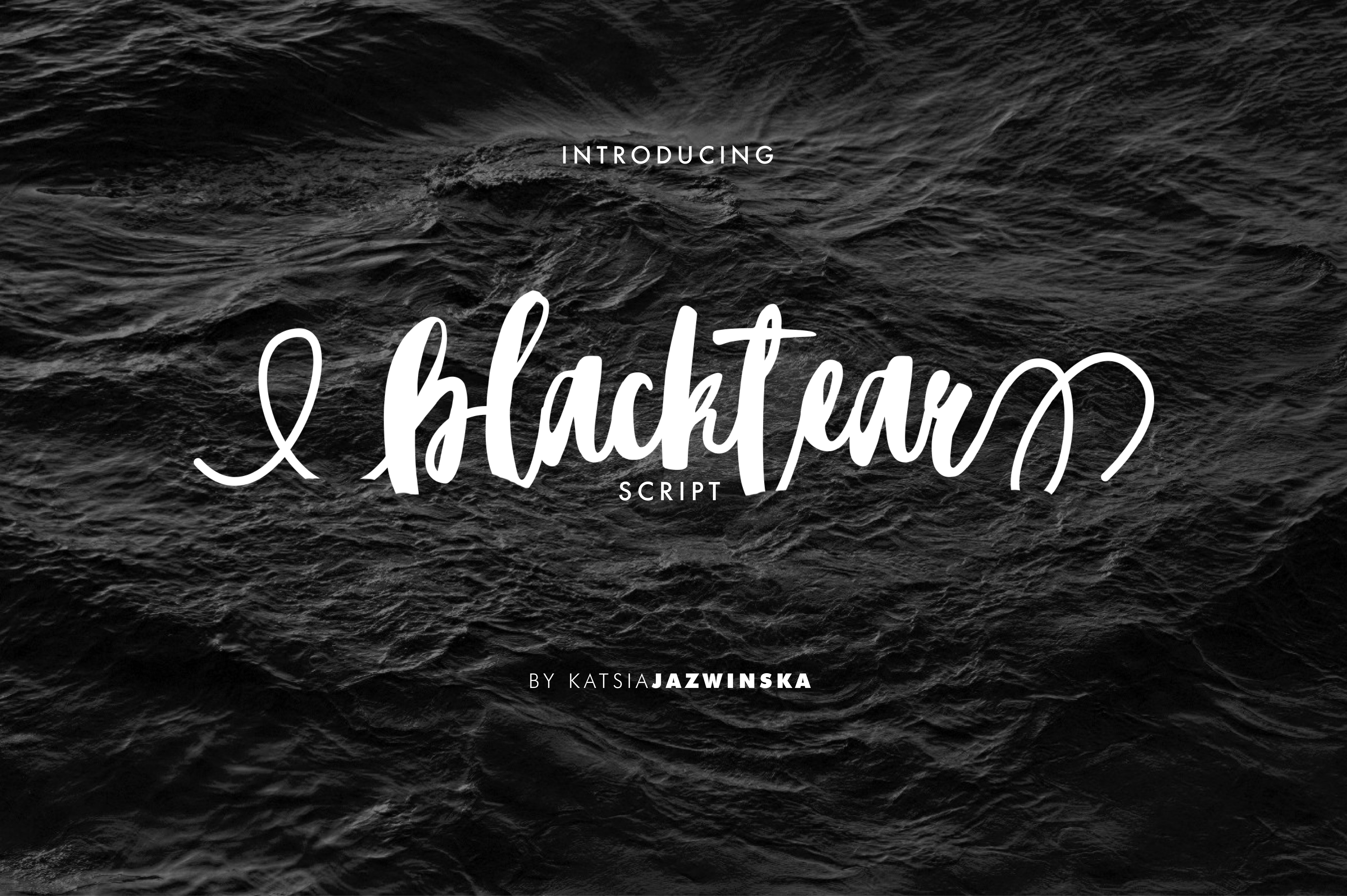 Beispiel einer Blacktear Regular-Schriftart