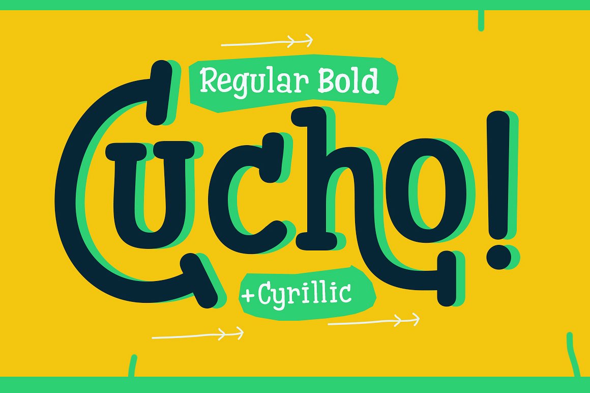 Beispiel einer Cucho Bold-Schriftart