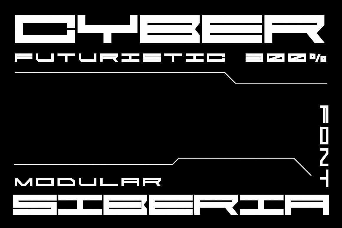 Beispiel einer Cyber Siberia-Schriftart