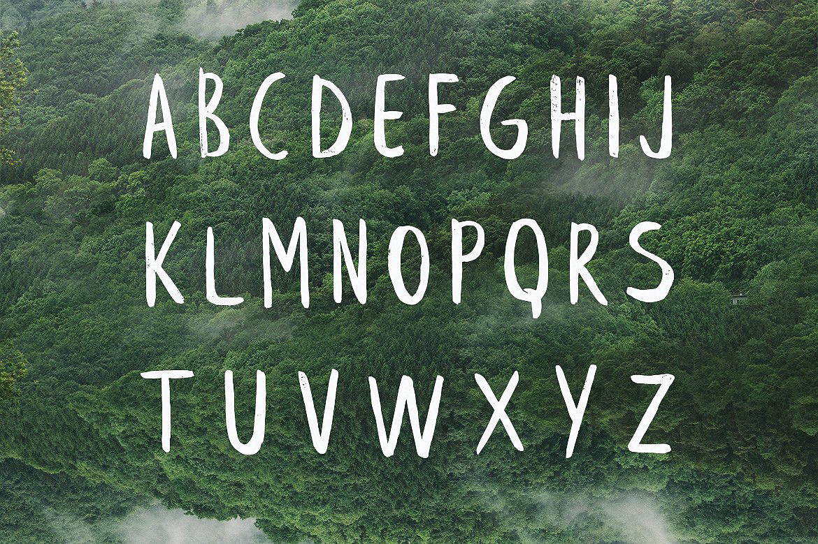 Beispiel einer Leafy Extended Regular-Schriftart