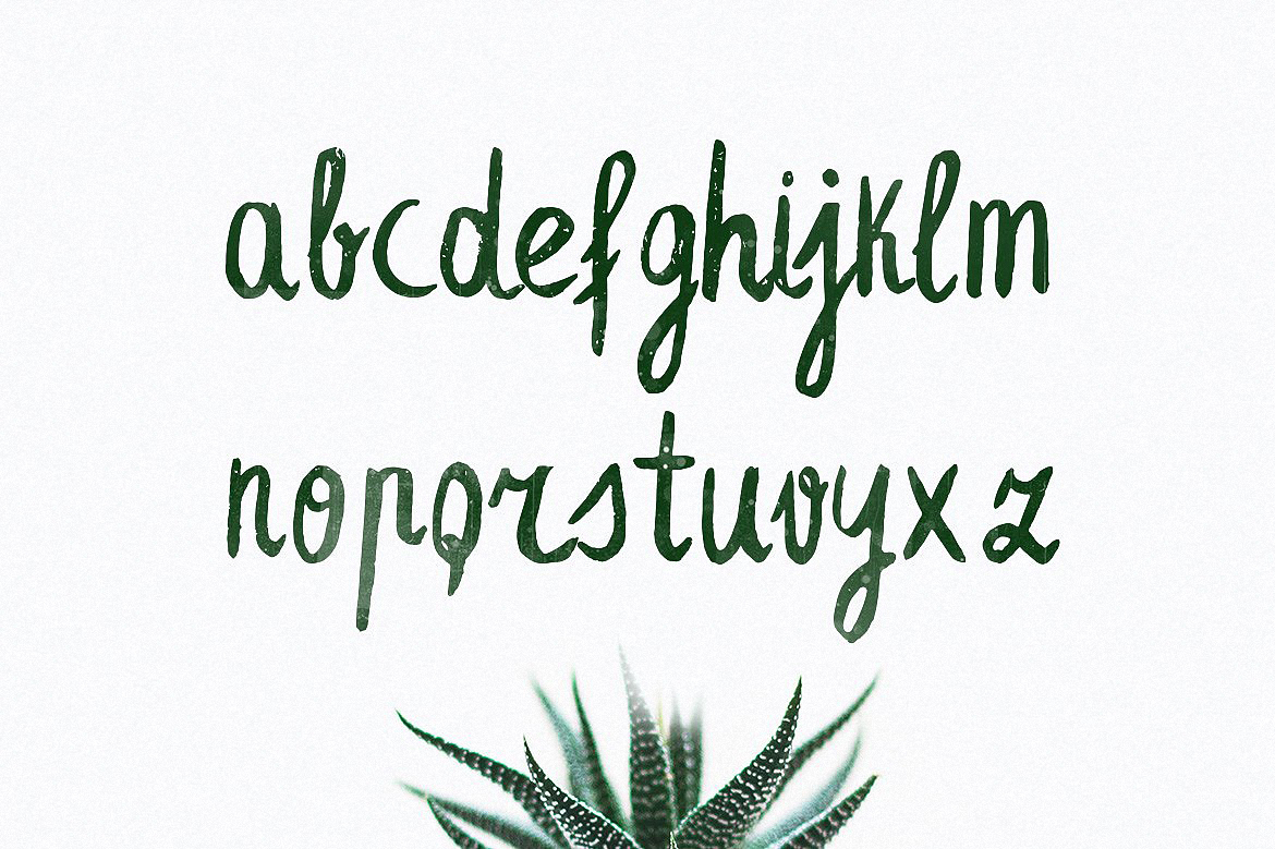 Beispiel einer Leafy Extended Regular-Schriftart