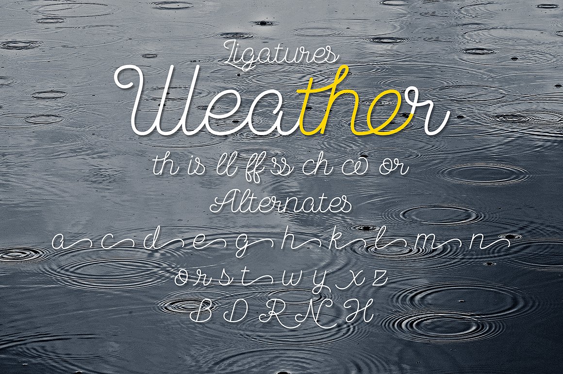 Beispiel einer November Rain Light-Schriftart