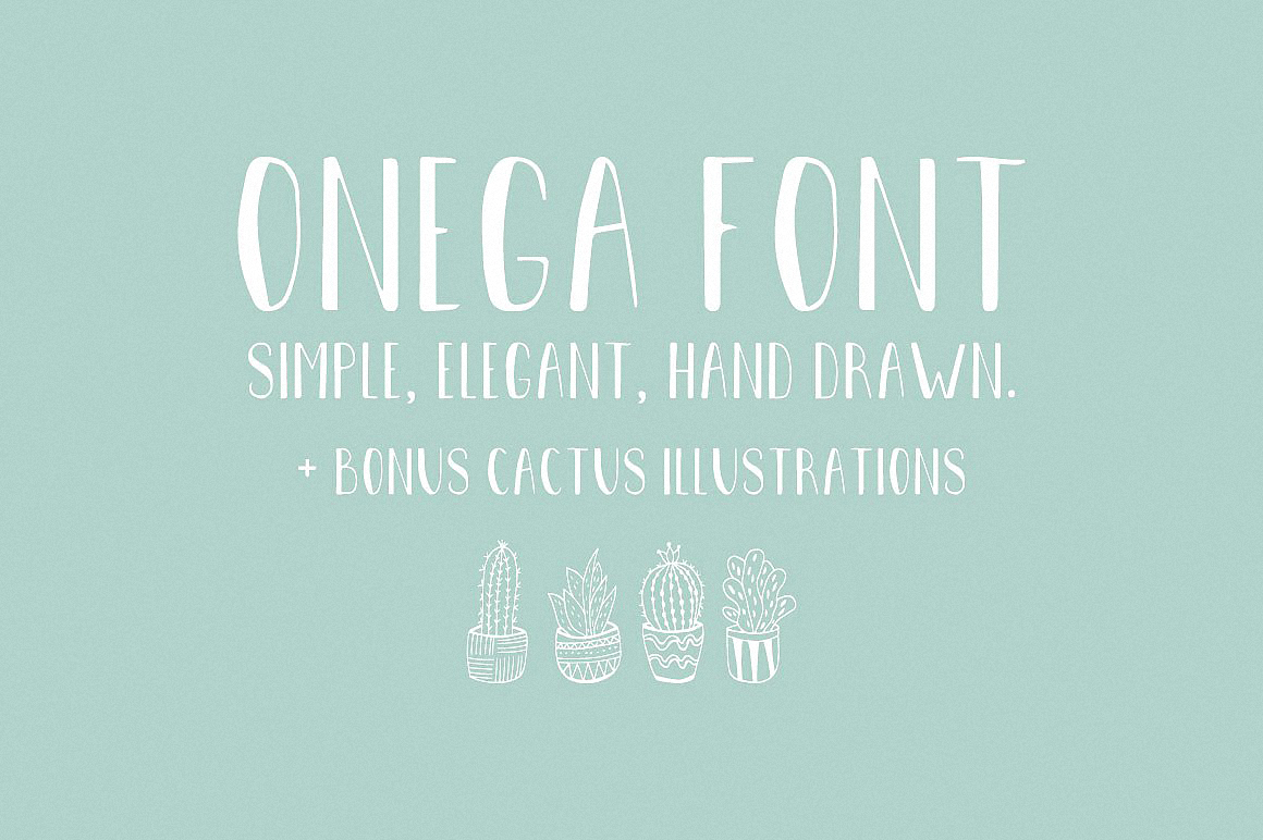 Beispiel einer Onega-Schriftart