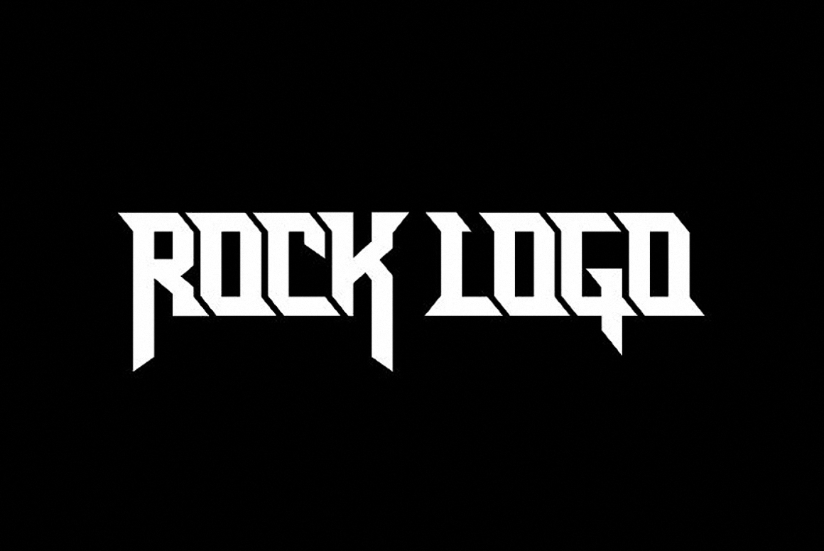 Beispiel einer Rocklogo-Schriftart