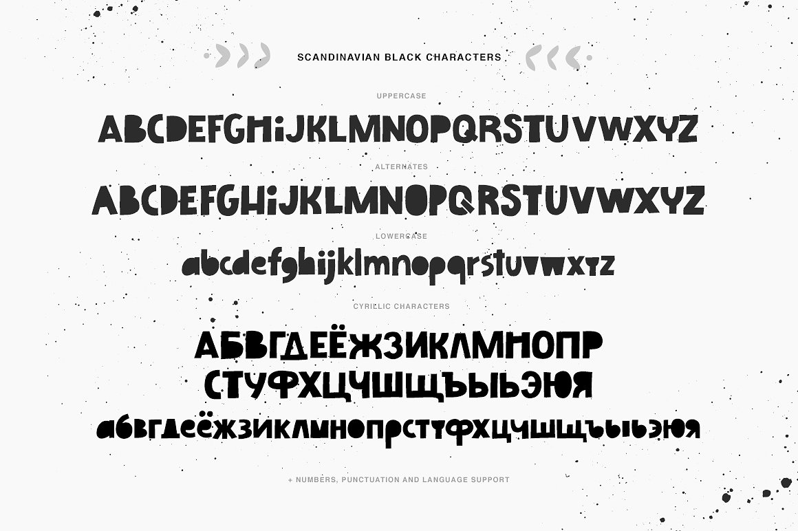 Beispiel einer Scandinavian Black-Schriftart