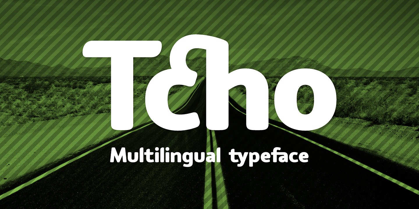 Beispiel einer Tcho Regular-Schriftart