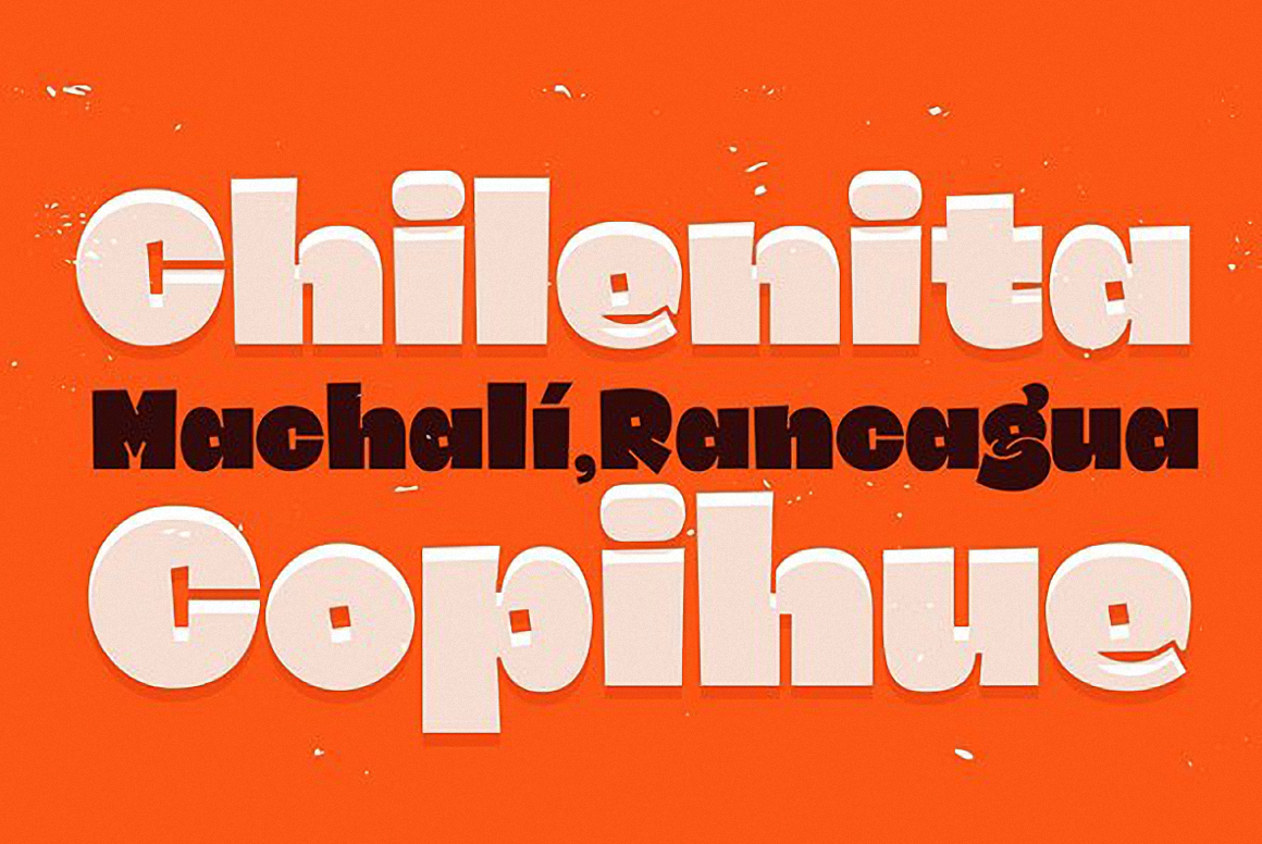 Beispiel einer Tobogan Rough-Schriftart