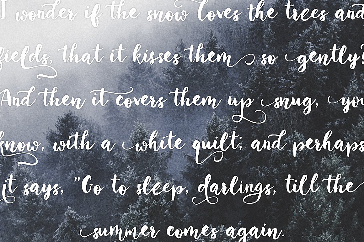 Beispiel einer Winter Regular-Schriftart