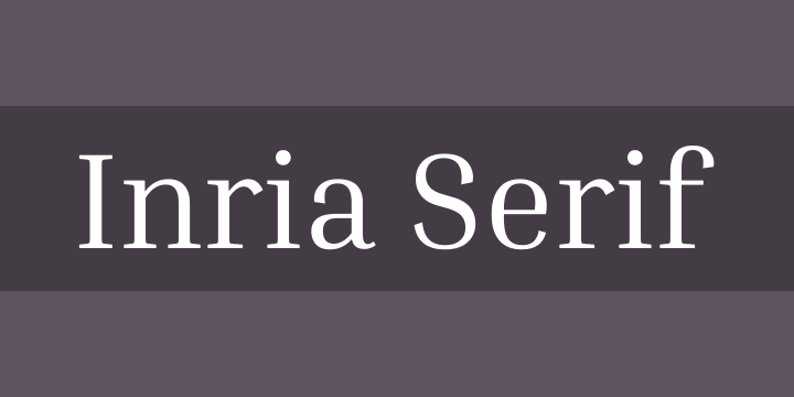Beispiel einer Inria Serif-Schriftart