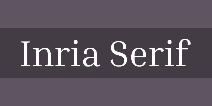 Beispiel einer Inria Serif Regular-Schriftart