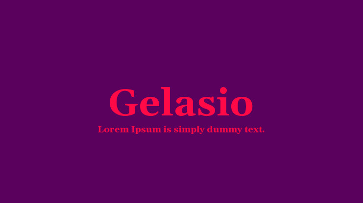 Beispiel einer Gelasio-Schriftart