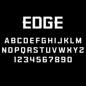 Beispiel einer Edge-Schriftart