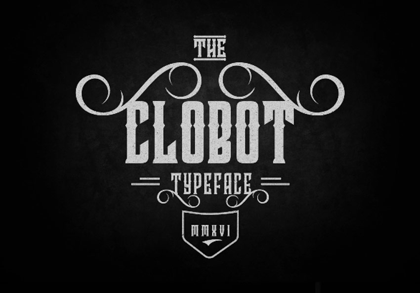 Beispiel einer Clobot-Schriftart